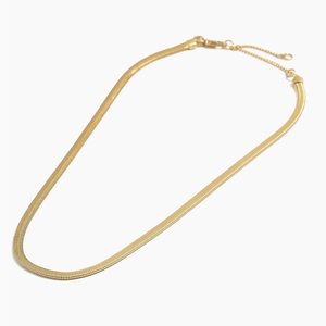 Madewell Herringbone Chain Necklace in Vintage Gold